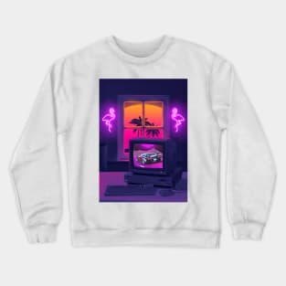 Sunset palms 90s Crewneck Sweatshirt